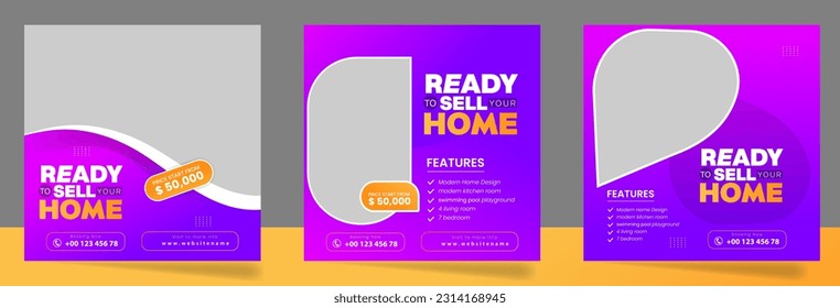 Real estate social media post template