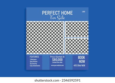 real estate social media post, banner design, ads post, home social media post