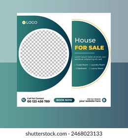 Real estate social media post design template premium