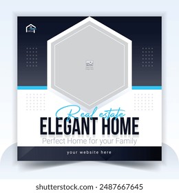 Real Estate Social Media Post Template, Editable Post Template Social Media Banners