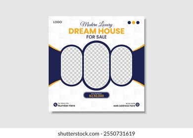 Real estate social media post design template
