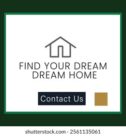 Real Estate Social Media Post Template: Web Banner Design (Size: 336x280)