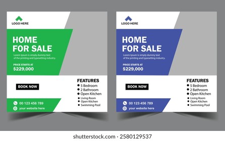 Real Estate social media post banner design Template ,Home for sale social media post , Corporate construction tools social media post design