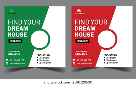 Real Estate social media post banner design Template ,Home for sale social media post , Corporate construction tools social media post design