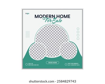 Real Estate Social Media Post, Editable Post Template Social Media Banners design