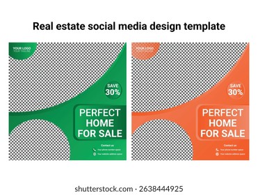 Real Estate Social Media Post Template, Editable Post Template Social Media Banners.
