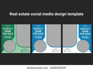  Real Estate Social Media Post Template, Editable Post Template Social Media Banners. Modern Real Estate Social Media Post Design Vector Template. Real Estate Property Social Media Post Template, 

