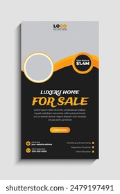Real Estate social media story or web banner template