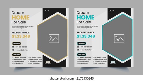 Real estate social media template
