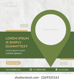 Real estate Social media Template Location Pin Vector 