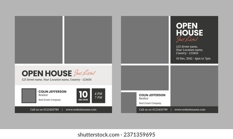 Real Estate Social Media Template, Open House Social Media Template, Real Estate Services