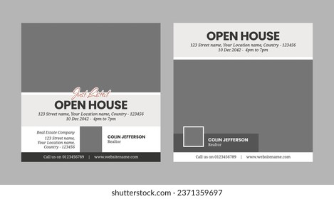 Real Estate Social Media Template, Open House Social Media Template, Real Estate Services