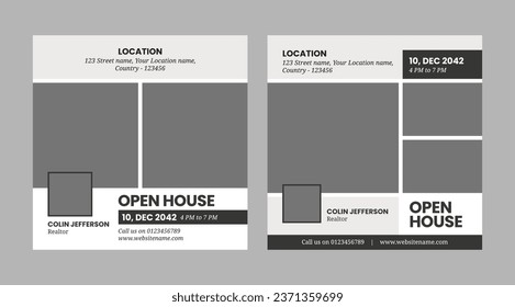 Real Estate Social Media Template, Open House Social Media Template, Real Estate Services