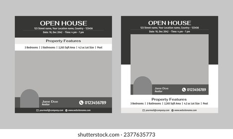 Real Estate Social Media Template, Open House Social Media Template, Real Estate Services