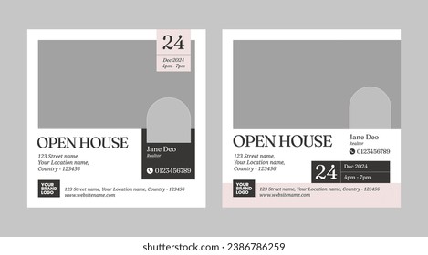 Real Estate Social Media Template, Open House Social Media Template, Real Estate Services