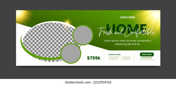 Real estate social media timeline cover banner template