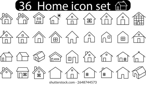 Real estate solid icon set featuring house apartment residential and sell symbols in glyph style perfect for vector design on clean white background