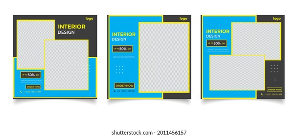 Real Estate square banner template