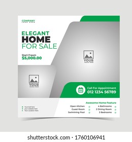 Real estate square editable banner template. Minimalist design.Suitable for social media post
