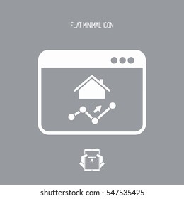 Real estate statistics - Vector flat icon