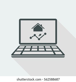 Real estate statistics - Vector flat icon