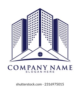 Real estate symbol vector logo illustration