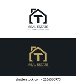 Real Estate T Initials Logo, Property And Construction T Logo Design Vector, Colorful Homes Logo Concept Real Estate Service, Construction, Growth House, Home Logo Concept