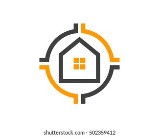 Real Estate Target Logo Design Template