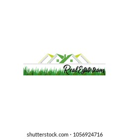 real estate team logo vector