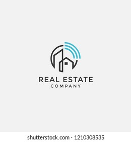Real estate, technology, internet logo design
