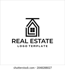 Real Estate template logo design. Vector Eps10