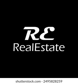 real estate text logo design