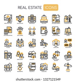 Real Estate , Thin Line and Pixel Perfect Icons