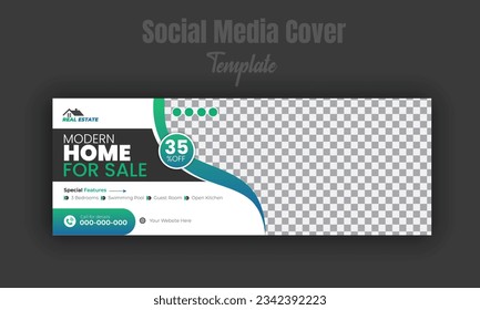 Real estate timeline cover banner design, corporate and modern home sale social media cover template, abstract, minimal, professional and modern promotion web banner for real estate company 