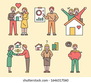 Real Estate Transaction Information. flat design style minimal vector illustration.