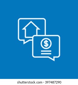Real estate transaction line icon.