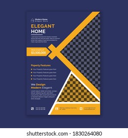 Real Estate trendy creative vector flyer Template design. Flyer Cover design, infographic modern brochure design,
architecture flyer, real estate flyer vector template in A4 size.