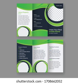 Real estate tri-fold brochure design template