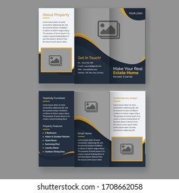 Real estate tri-fold brochure design template