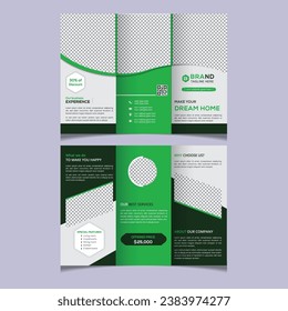 Real estate trifold brochure design template