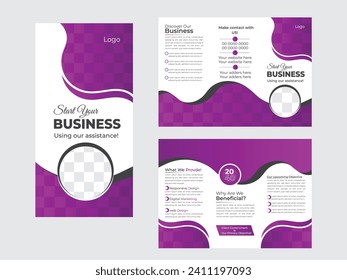 Real estate trifold brochure template design.