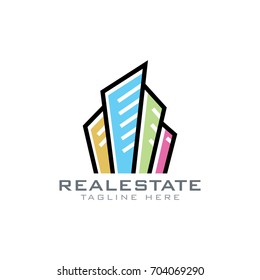 Real estate unique design logo