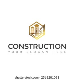 Real Estate vector building construction Repair logo