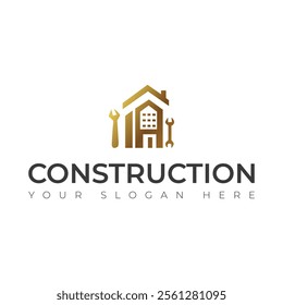 Real Estate vector building construction Repair logo