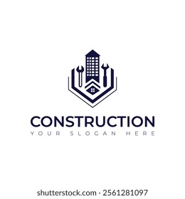 Real Estate vector building construction Repair logo