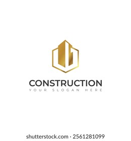 Real Estate vector building construction Repair logo