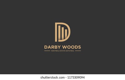 Real estate, vector, D letter logo