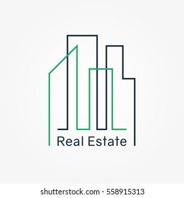 Real Estate Vector Emblem Logo