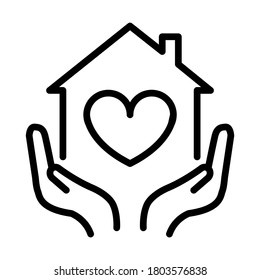 Icono vector inmobiliario. Elegir, buscar, comprar una casa.