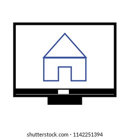Real estate vector icon for computer website or application